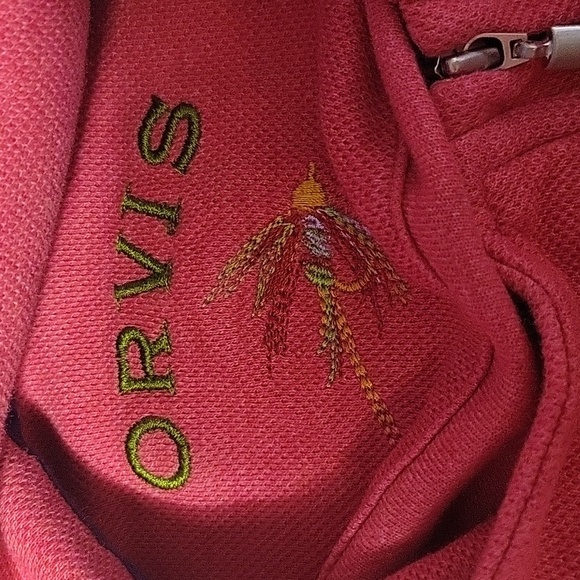 ORVIS Red 1/4‎ Zip Men's Sweatshirt Medium - Picture 7 of 7